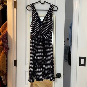 Loft S floral wrap dress